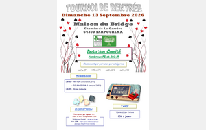 Tournoi de rentrée du 13 septembre